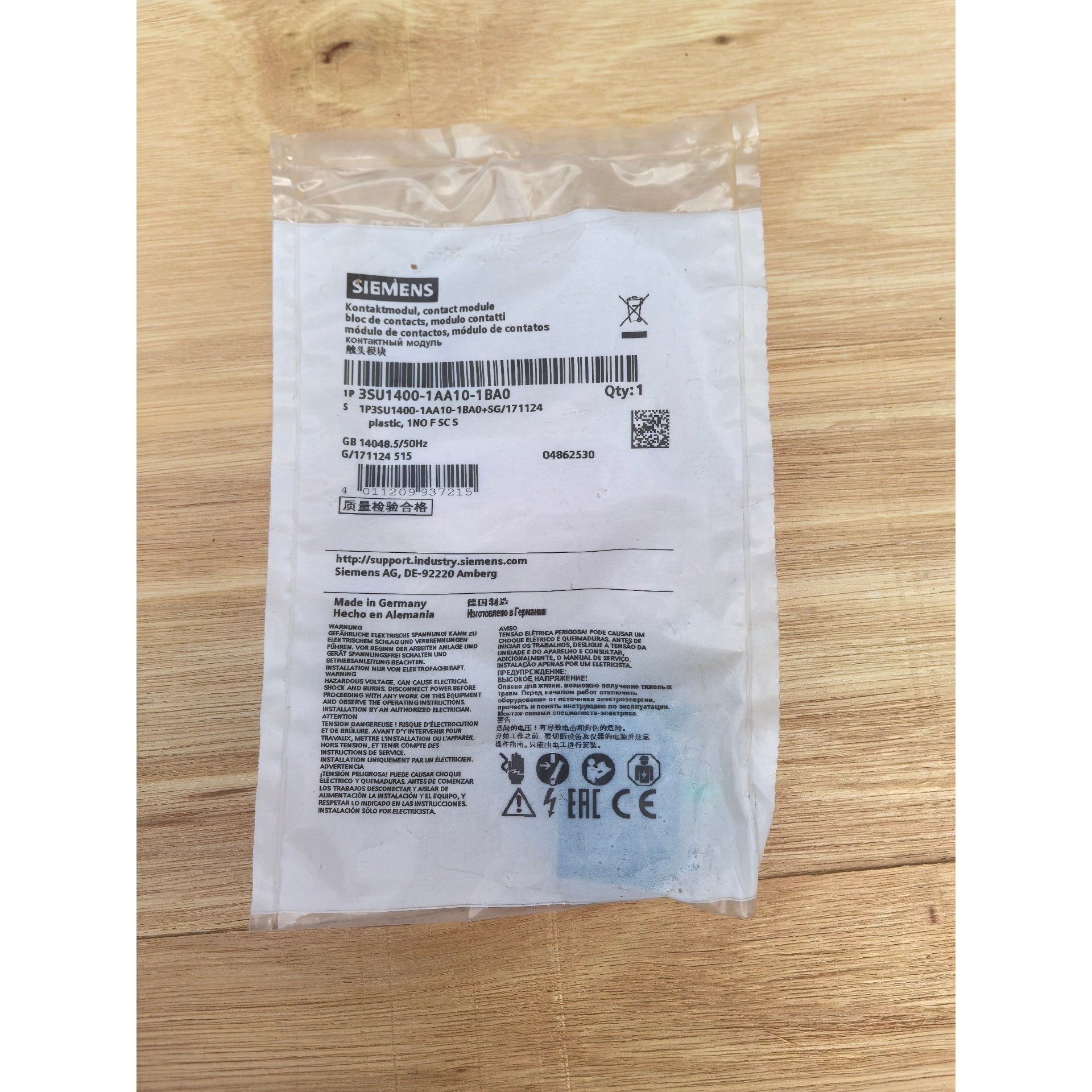 3SU1400-1AA10-1BA0触点常开触点,全新议价产品