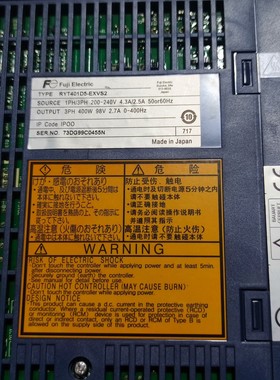 伺服驱动器RYT401D5-EXVS2,日本原装,件议价产品