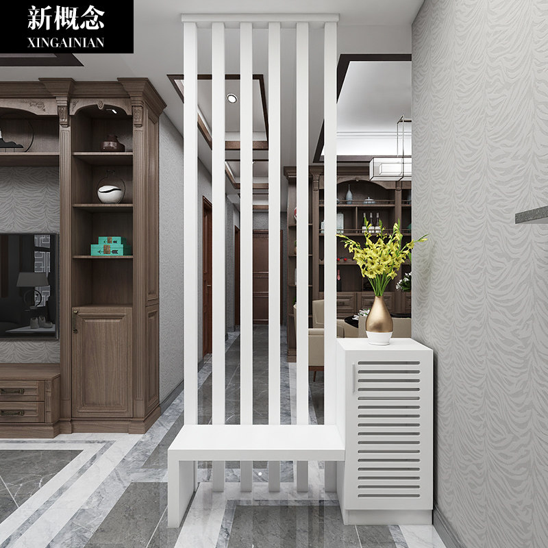 进门隔断玄关柜鞋柜一体 客厅屏风意式极简轻奢风双面矮简约到顶_虎窝淘