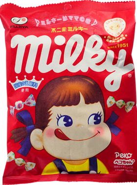 【恩雅家】不二家peko日本进口牛奶糖100g袋装牛奶糖果儿童零食