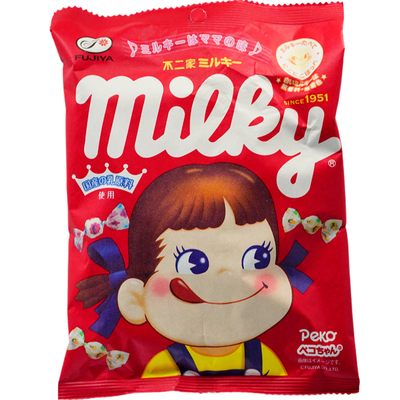 不二家日本原装进口牛奶糖100g袋