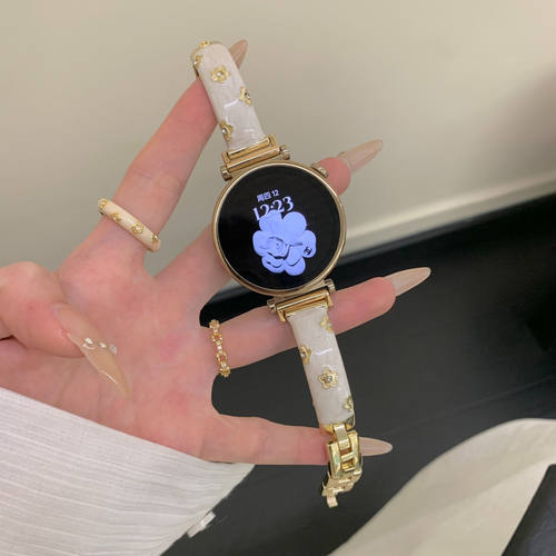新款小香风晕染闪钻花朵手镯表带