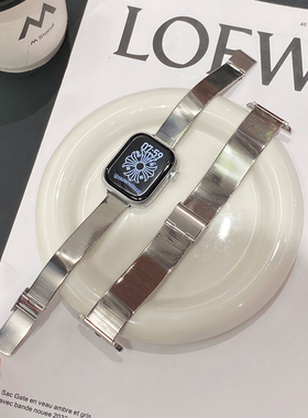 新款猫眼竹节不锈钢iwatchS11表带适用苹果手表s9applewatch10876
