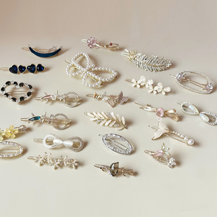 品牌发夹10元 起青蛙扣边夹发饰