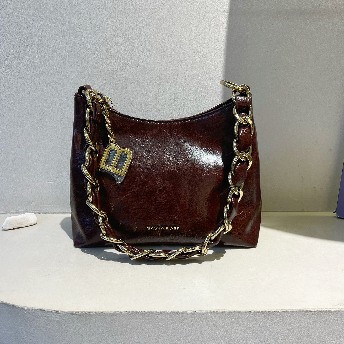 百搭粗链条腋下包简约单肩斜挎包