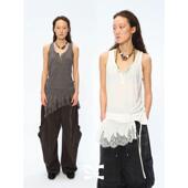 品牌授权SquareCircle方圆重工蕾丝拼接叠穿内搭显瘦吊带背心上衣