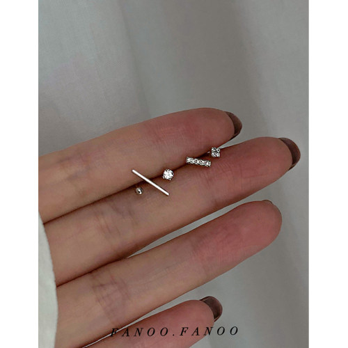 纯银耳钉防过敏耳骨钉