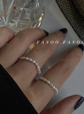 高级感淡水天然珍珠戒指小珠设计