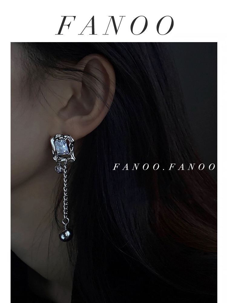 925纯银小众设计感不对称爱心耳钉女秋冬丢了一只耳环高级感