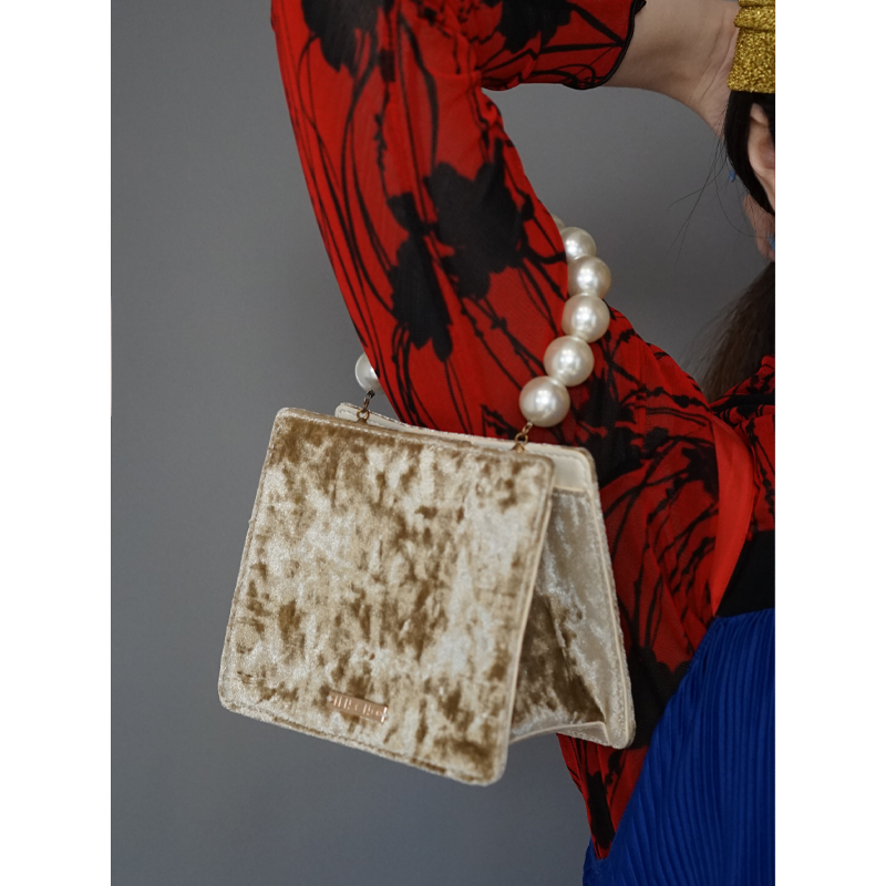 lemonc原创设计复古女单肩小方包