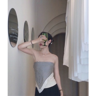 包邮 晚时光 限时 时髦小姐条纹丝巾头巾可挡抹胸 3.24