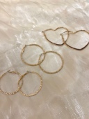 晚时光复古金色显瘦耳环超仙气质长款 冷淡风耳夹耳钉饰品女