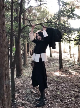 晚时光 【秒杀】加厚针织时髦不规则半身裙 高腰显瘦A字裙2022秋