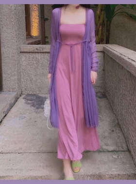 晚时光秒杀 夏天chao复古显瘦显白抹胸长裙连衣裙