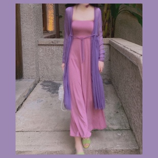 晚时光秒杀 夏天chao复古显瘦显白抹胸长裙连衣裙