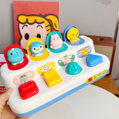 躲猫猫小动物因果弹出式 开关机关盒婴儿手指锻炼智力早教玩具礼品