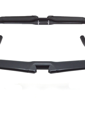 新款全碳纤维公路自行车弯把手内走线破风车把扁平竞速弯把亚光