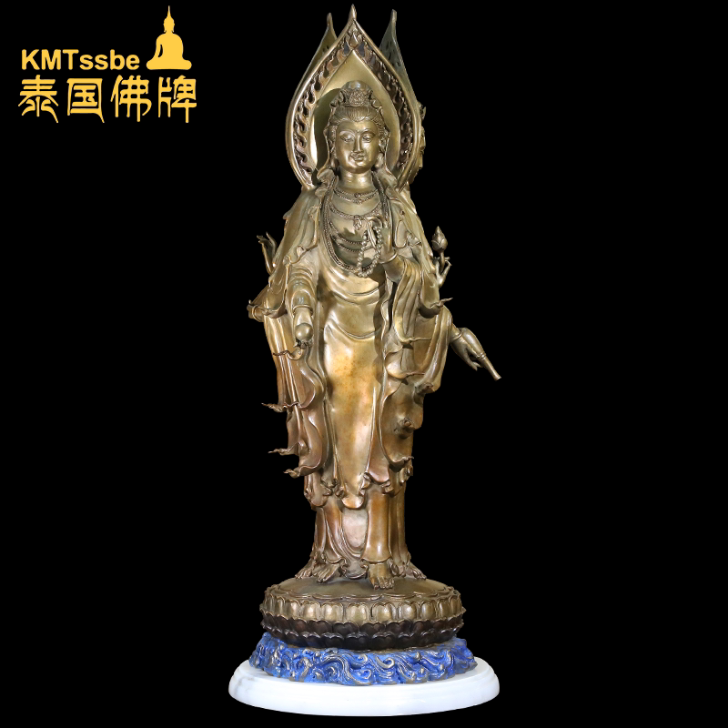 泰国佛牌真品 2563年 三面三印观音像 观世音菩萨铜铸供奉型