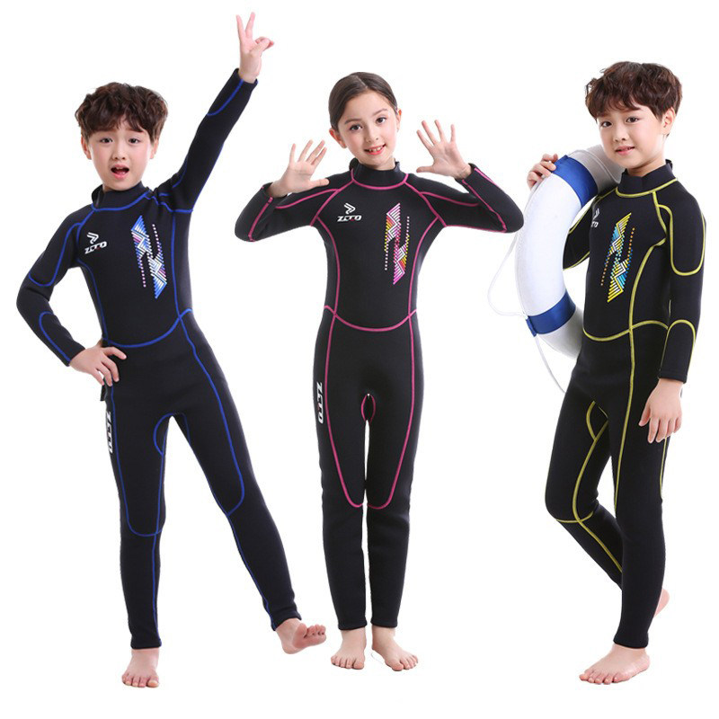 儿童潜水服2.5MM连体保暖冲浪衣