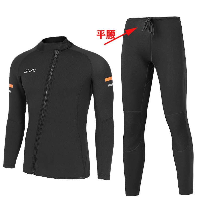前胸拉链潜水服MYLEDI大码套装男