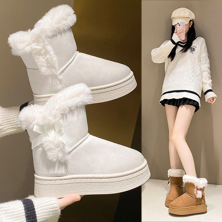 孕妇专用雪地靴女冬季加绒加厚大棉鞋大码41到42防滑短靴软底靴子