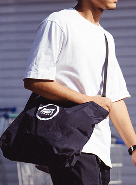 ACROSS潮牌可收纳托特包男女防泼水单肩手提购物袋折叠轻便斜挎包