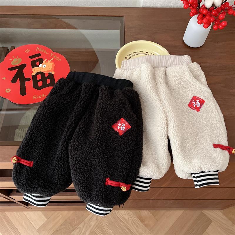 男女宝宝外出大pp裤新年棉裤婴儿