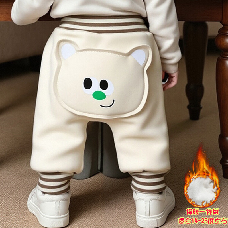 婴儿裤子加绒保暖卡通长裤秋冬高腰护肚大pp裤洋气宝宝外出屁屁裤,童装/婴儿装/亲子装,裤子,淘宝优惠券,粉丝福利购,淘宝优惠卷