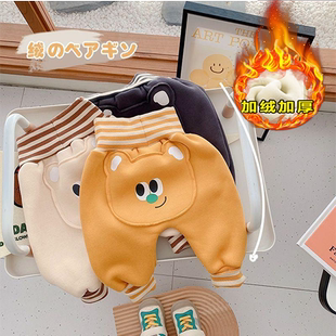 加绒外穿男女童宝宝大屁屁裤 春秋保暖高腰护肚冬季 子大pp裤 婴儿裤