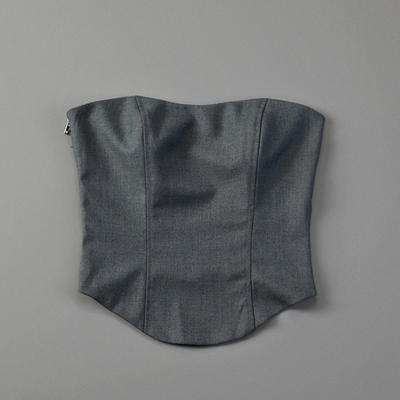 立体鱼骨束身欧美风性感辣妹裹胸