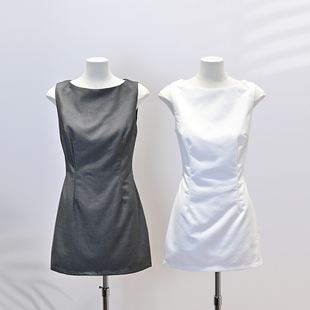 夏季职场海妖风~西服料无袖收腰连衣裙包臀气质短裙瑞秋裙高智感