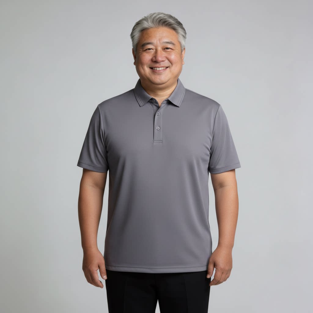高档 桑蚕冰丝 中老年爸爸夏季加肥加大码特肥宽松版短袖翻领T恤