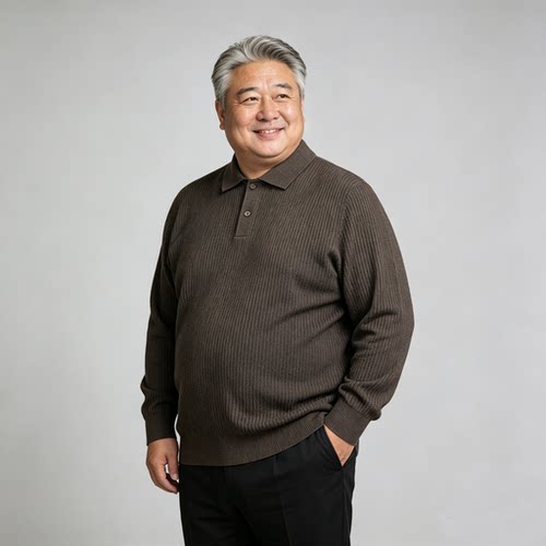中老年显瘦爸爸秋冬季男装加肥加大码特大号宽松针织衫绵羊毛衣6X