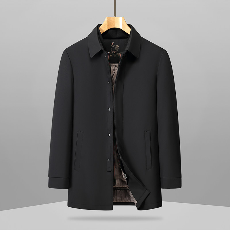 中老年人胖子父亲加肥加大码宽松大版男士外套防寒活里活面羽绒服