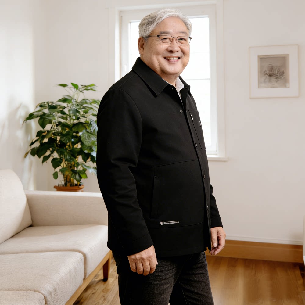 中老年男士爸爸春秋季加肥加大码外套男装胖子宽松号翻领200夹克