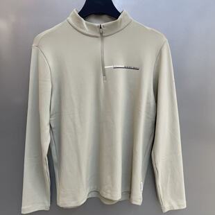 安踏男2025冬季薄绒潮流半拉链立领长袖T恤卫衣针织衫152547401N