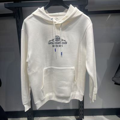 安踏2025春男复古套头连帽卫衣