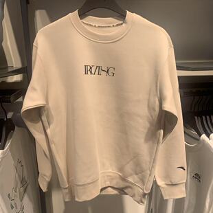 安踏正品男欧文系卫衣2025秋新款舒适潮圆领运动套头衫172531712