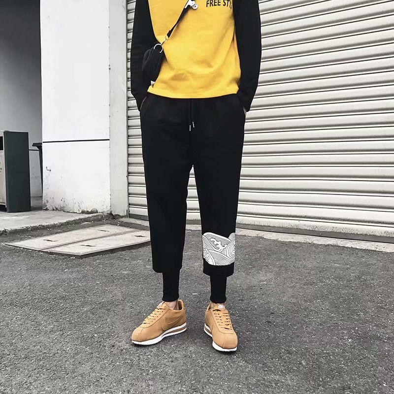 春季新款假二件休闲裤男士大码哈伦运动裤韩版潮流束脚宽松男裤子在类目 男装, 休闲裤中 - 来自Buy2taobao.com提供专业的淘宝代购服务