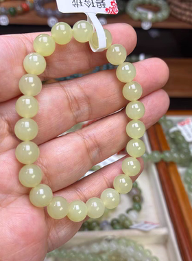 碧玲珑黄口天然和田玉手链女款和田玉手串简约百搭气质复古高级感