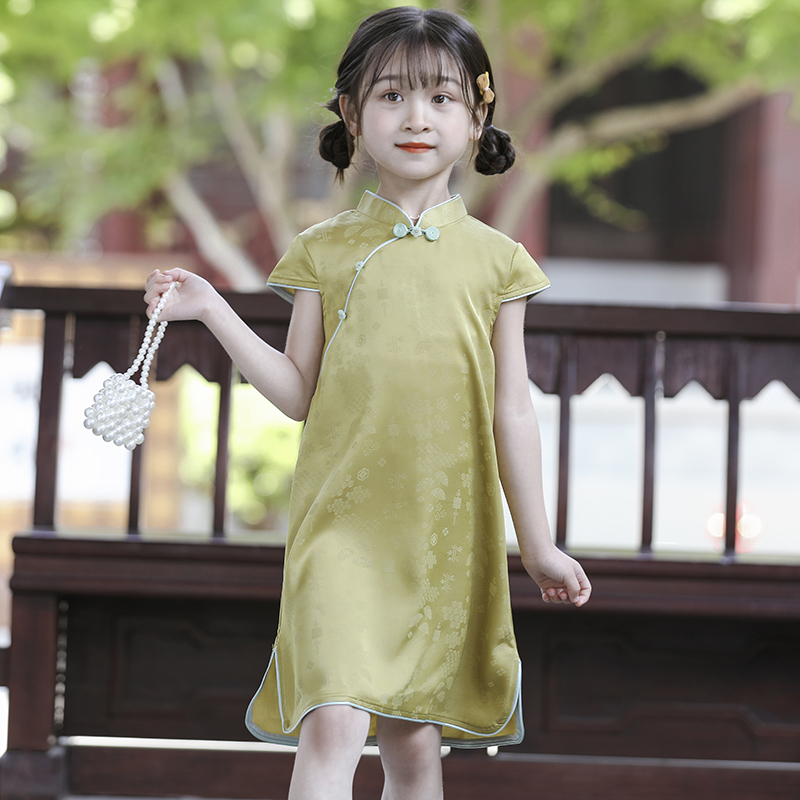 叙罗儿童旗袍夏季汉服唐装女孩