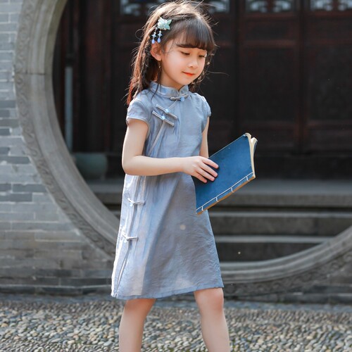 叙罗儿童旗袍夏季新款女童汉服