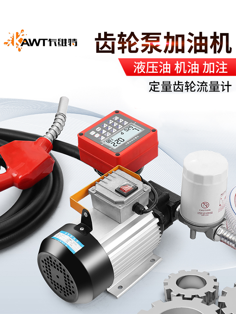 新品电动抽油泵12V24V220V自吸大功率液压油齿轮柴机油泵多功能加