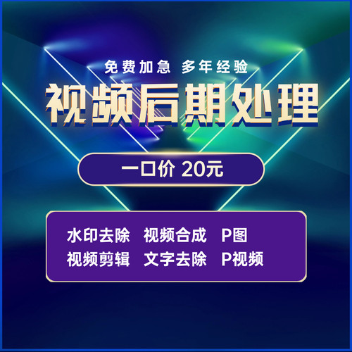 专业视频编辑修改去水印改文字