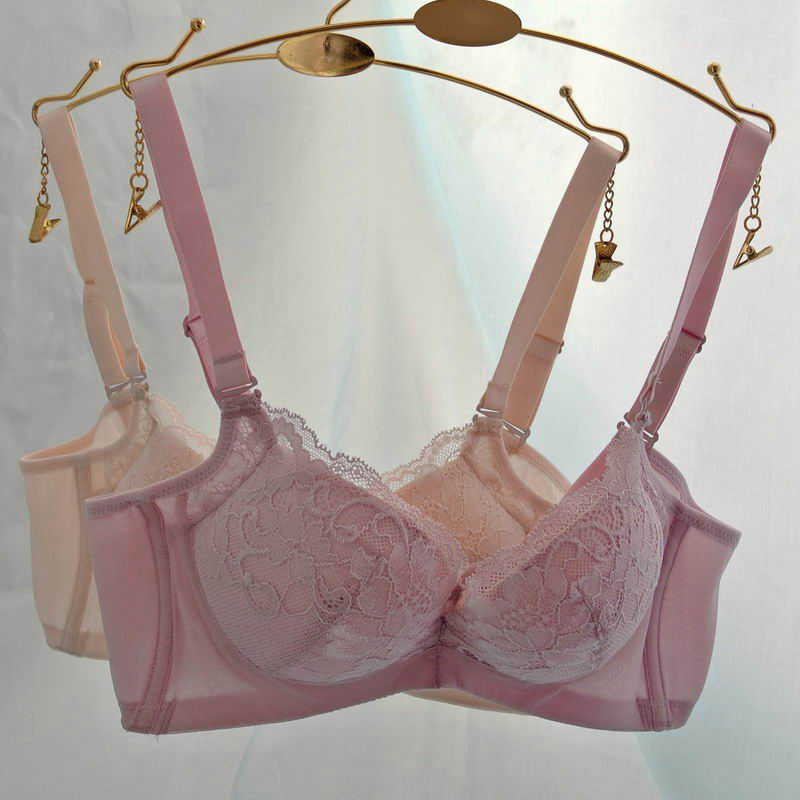 蕾丝a杯空气聚拢无钢圈女士文胸