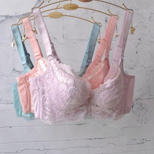 夏季80A微小瑕疵新款三色花蕾丝无钢圈聚拢侧收女士文胸特惠