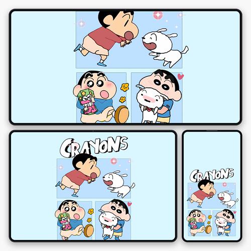蓝·可爱蜡笔小新壁纸高清电脑笔记本平板手机壁纸苹果锁屏图片