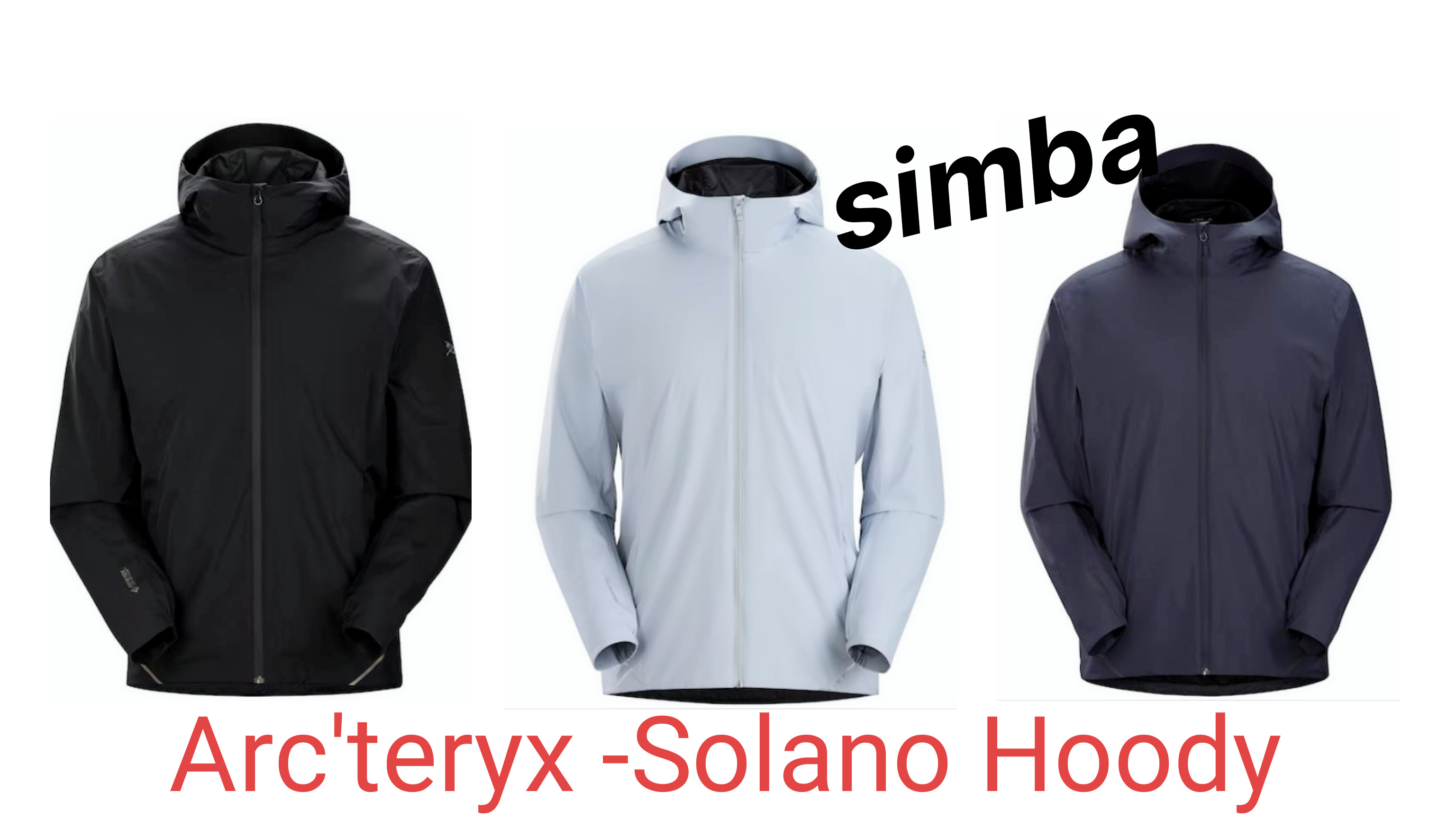 正品arcteryx始祖鸟solano hoody防风防水gtx连帽3m反光外套28585