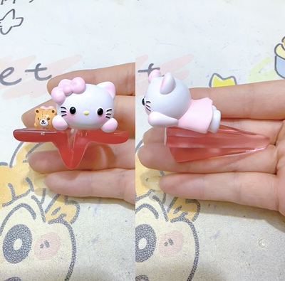 散货二创PU透透的双磁吸纸飞机Kitty公仔配件