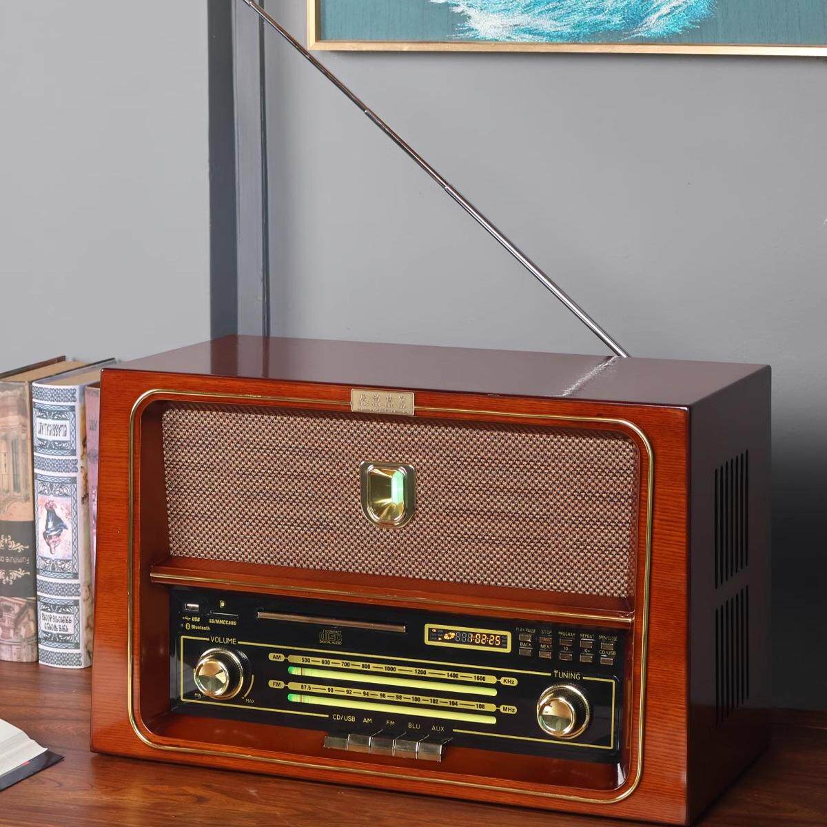 唐韵世家 CR-063S猫眼电子管收音机胆管示波多功能U盘播放器USB老